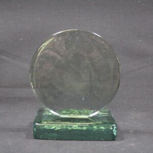 Recycled Glass Trophy - Round